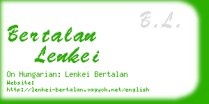 bertalan lenkei business card